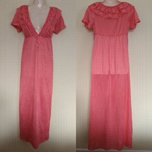 Vintage pink sheer nightgown medium